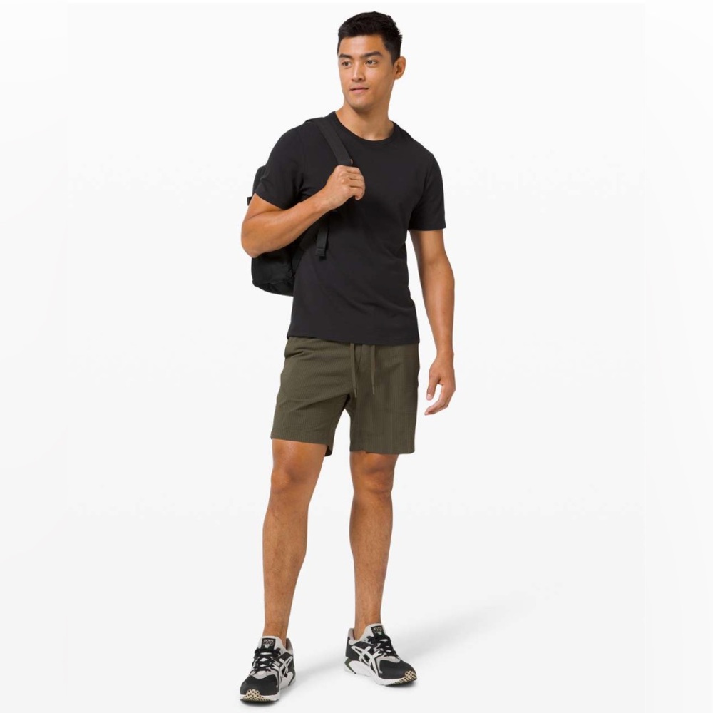 Lululemon Men's Bowline Short 8" Seersucker Dark Olive size M